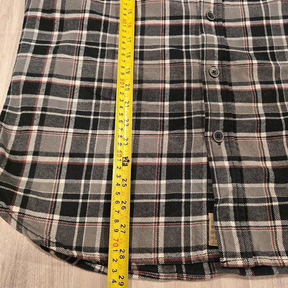 Jachs Mens Large Grey & Black Plaid Cotton Button-Up Long Sleeve Shirt Flannel. - Picture 13 of 13